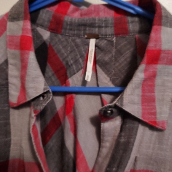 Free people plaid button front med - Picture 12 of 16